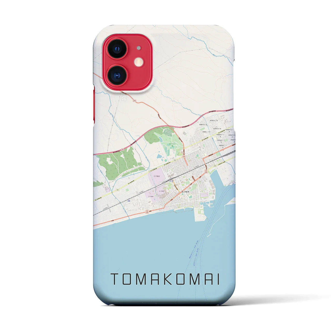 【苫小牧(北海道)】地図柄iPhoneケース(バックカバータイプ)