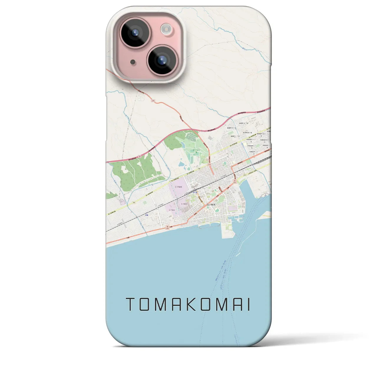 【苫小牧(北海道)】地図柄iPhoneケース(バックカバータイプ)