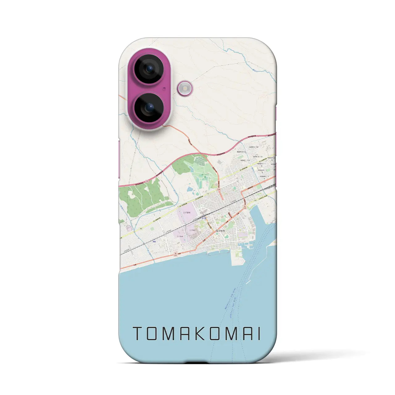 【苫小牧(北海道)】地図柄iPhoneケース(バックカバータイプ)