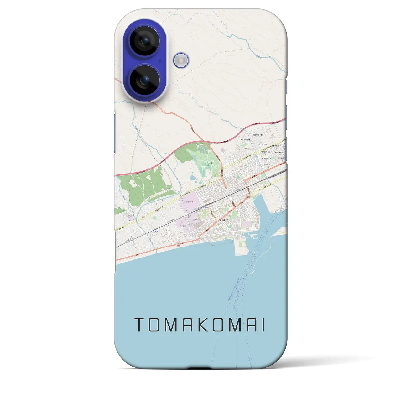 【苫小牧(北海道)】地図柄iPhoneケース(バックカバータイプ)ナチュラル・iPhone 16 Pro Max 用