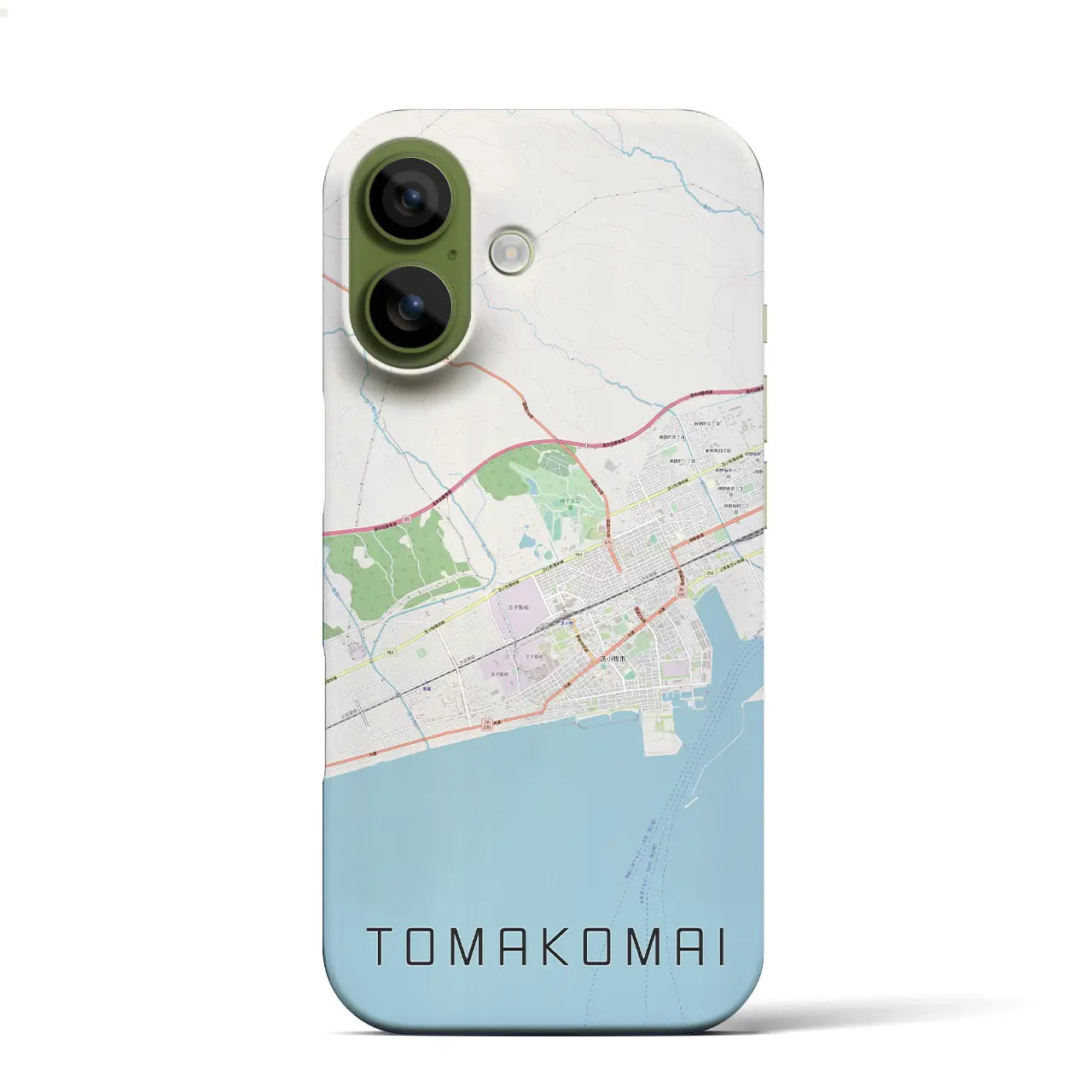 苫小牧（北海道）】地図柄iPhoneケース（バックカバータイプ