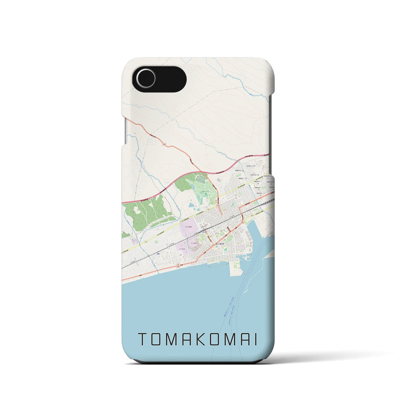 【苫小牧(北海道)】地図柄iPhoneケース(バックカバータイプ)