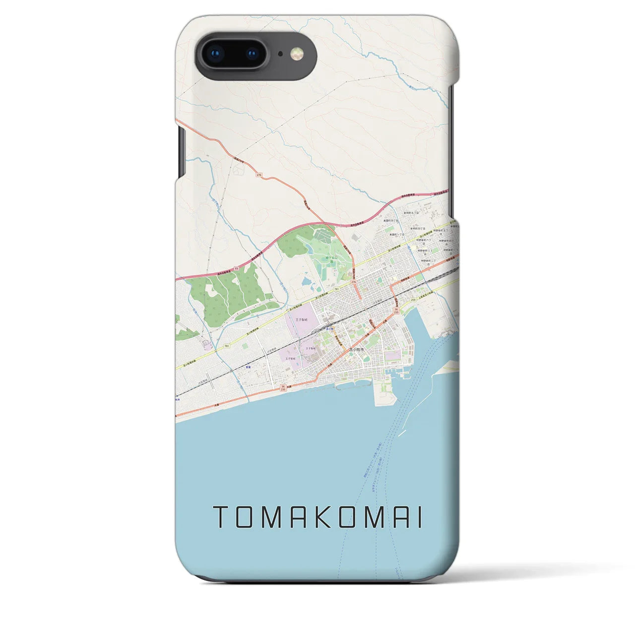 【苫小牧(北海道)】地図柄iPhoneケース(バックカバータイプ)