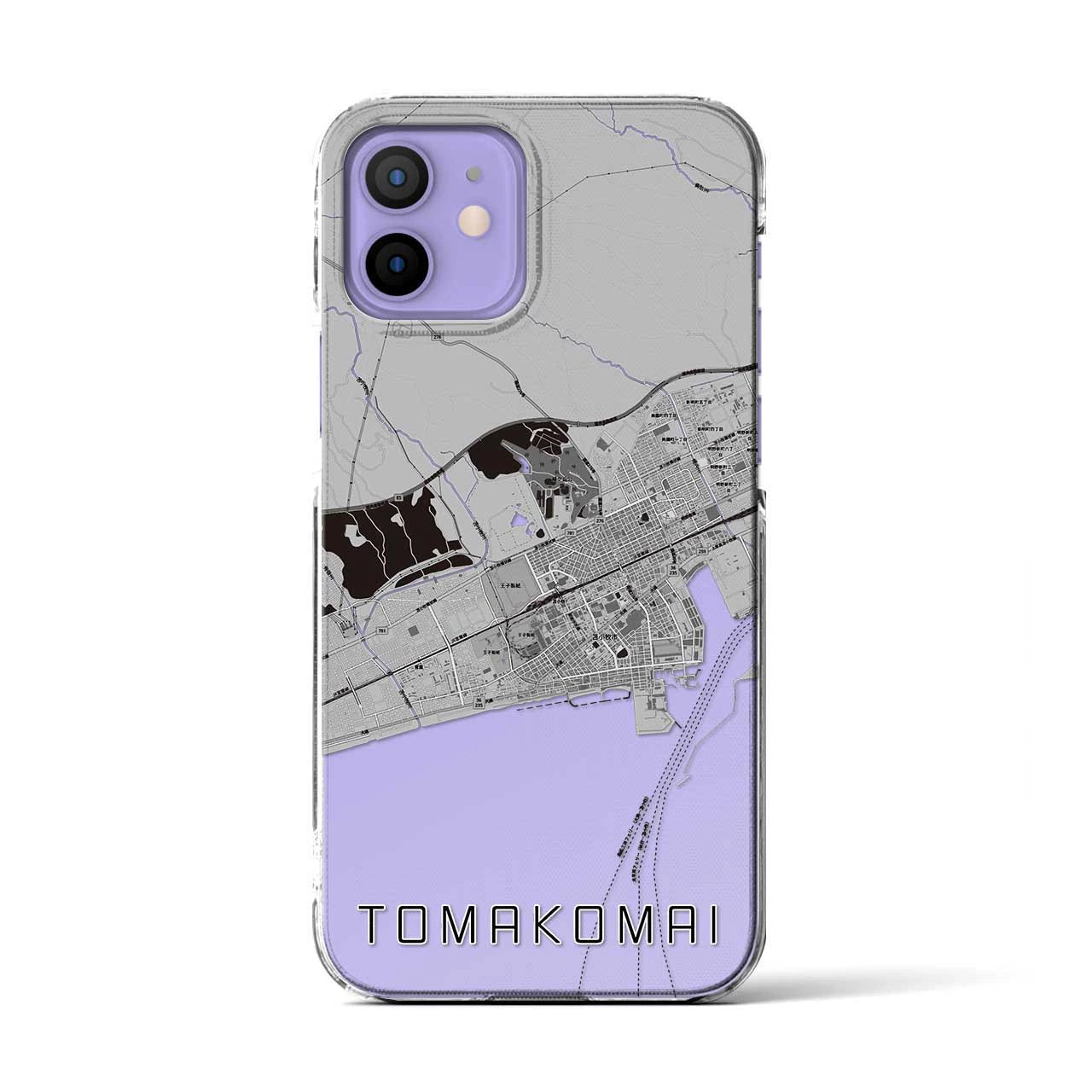 【苫小牧(北海道)】地図柄iPhoneケース(クリアタイプ)