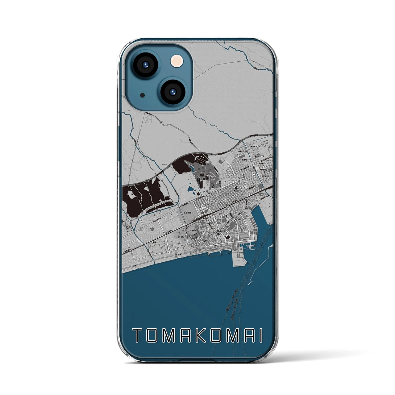 【苫小牧(北海道)】地図柄iPhoneケース(クリアタイプ)