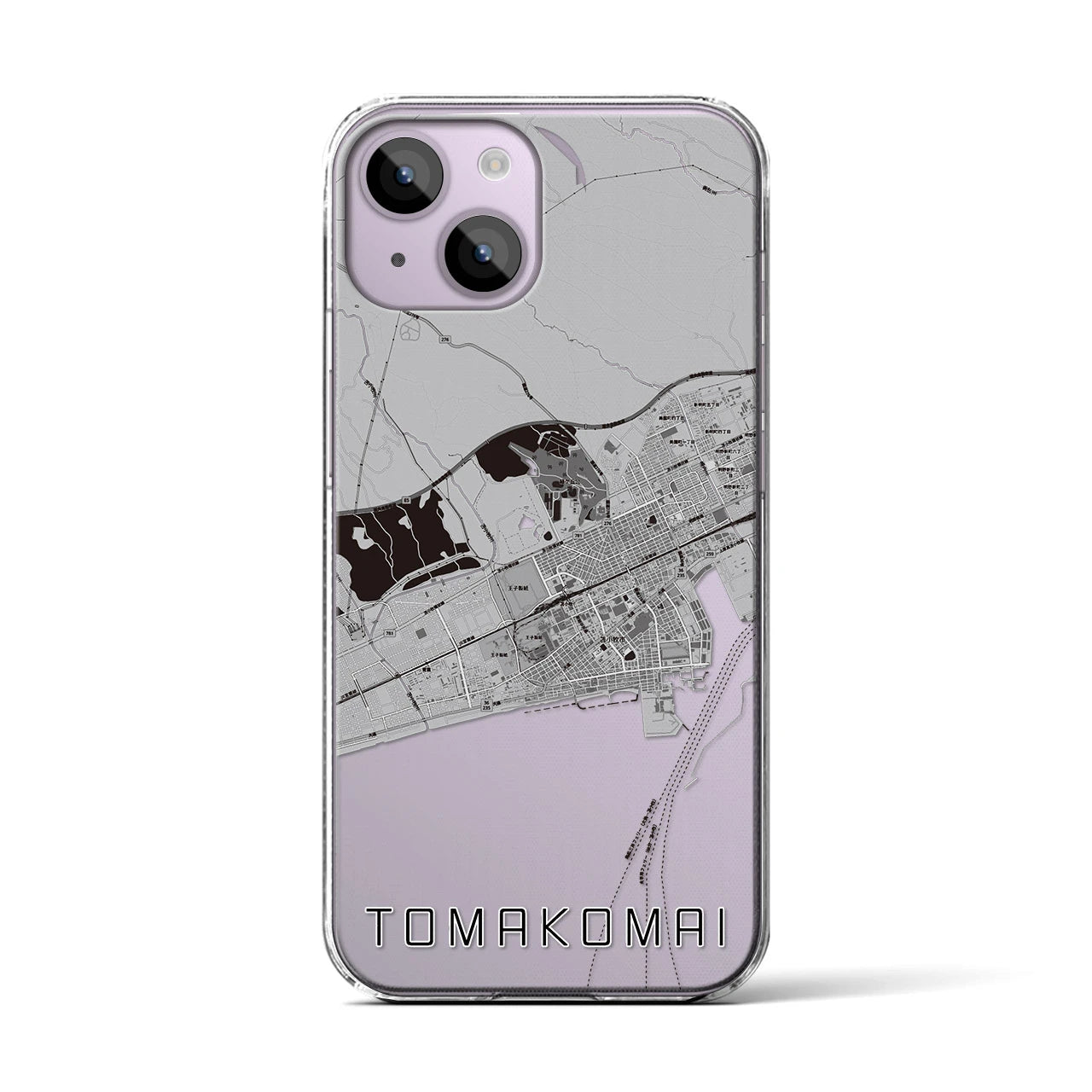 【苫小牧(北海道)】地図柄iPhoneケース(クリアタイプ)