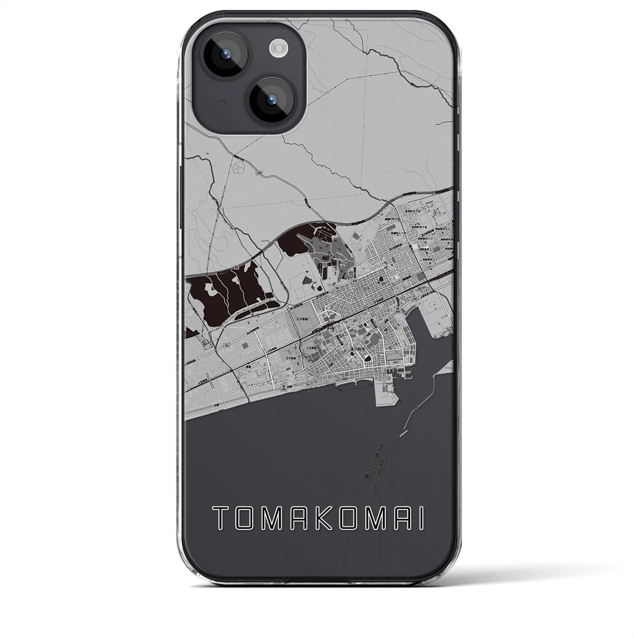 【苫小牧(北海道)】地図柄iPhoneケース(クリアタイプ)