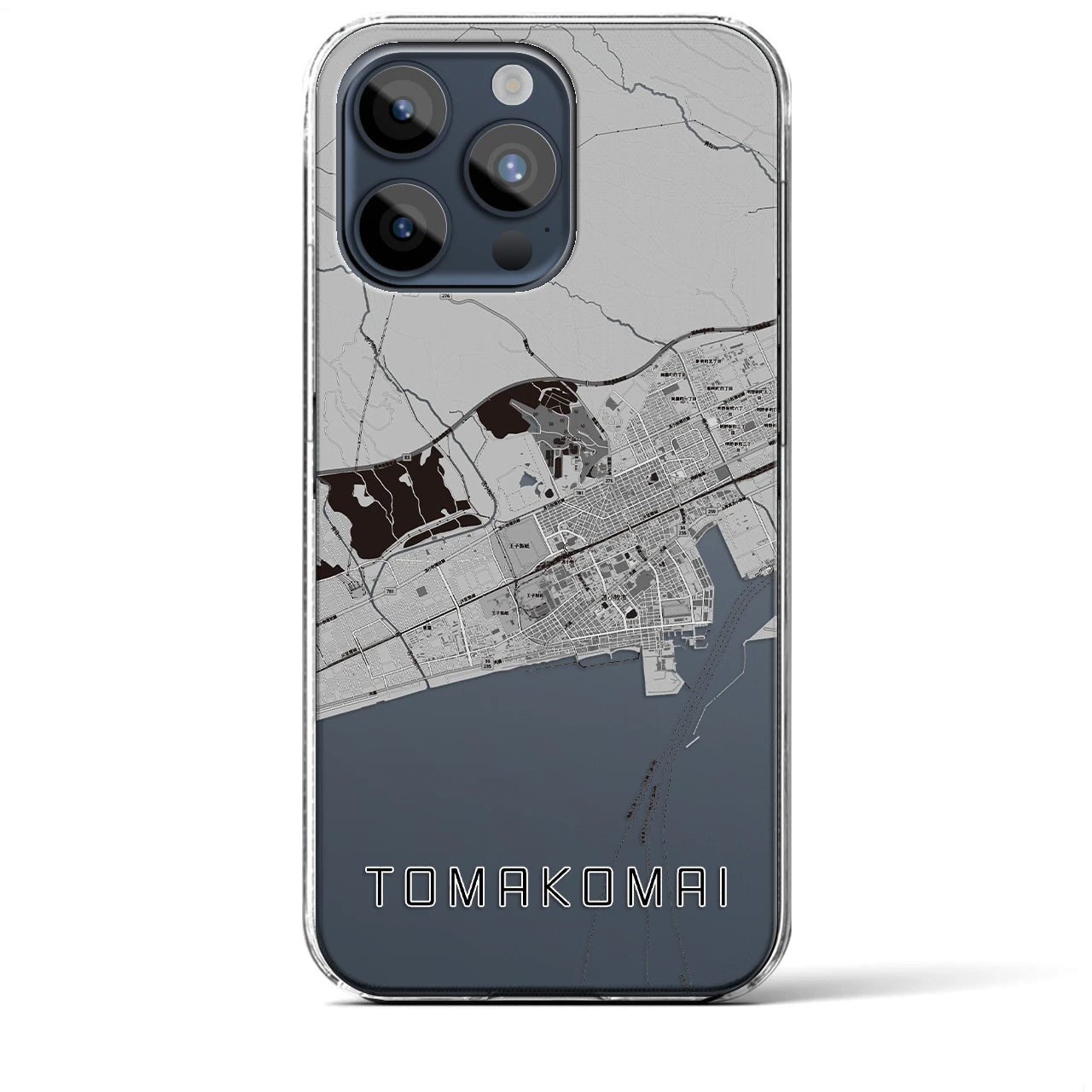 【苫小牧(北海道)】地図柄iPhoneケース(クリアタイプ)