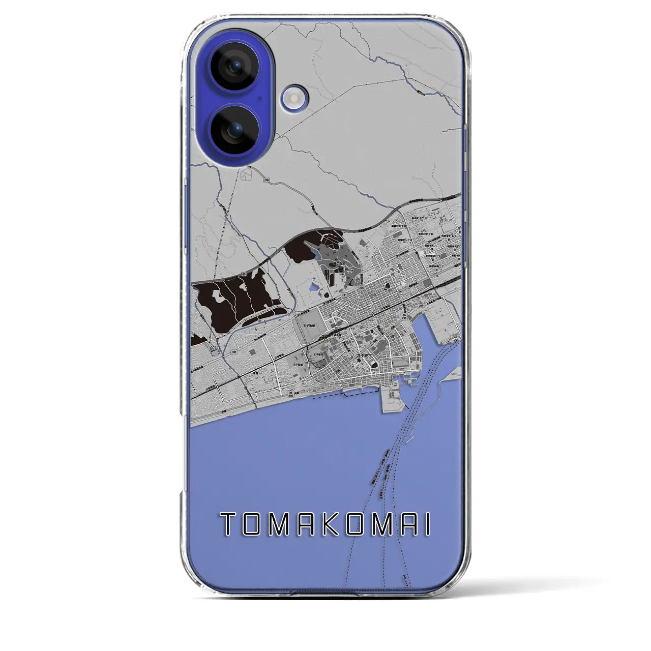 【苫小牧(北海道)】地図柄iPhoneケース(クリアタイプ)