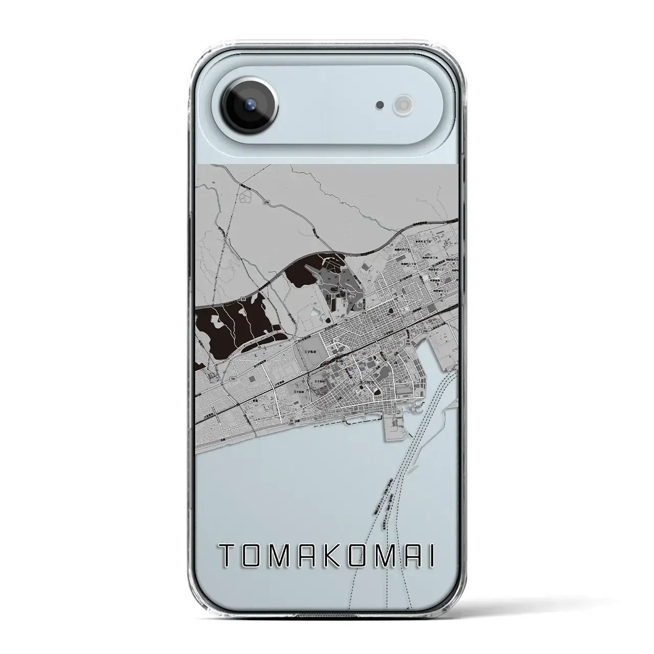 【苫小牧(北海道)】地図柄iPhoneケース(クリアタイプ)