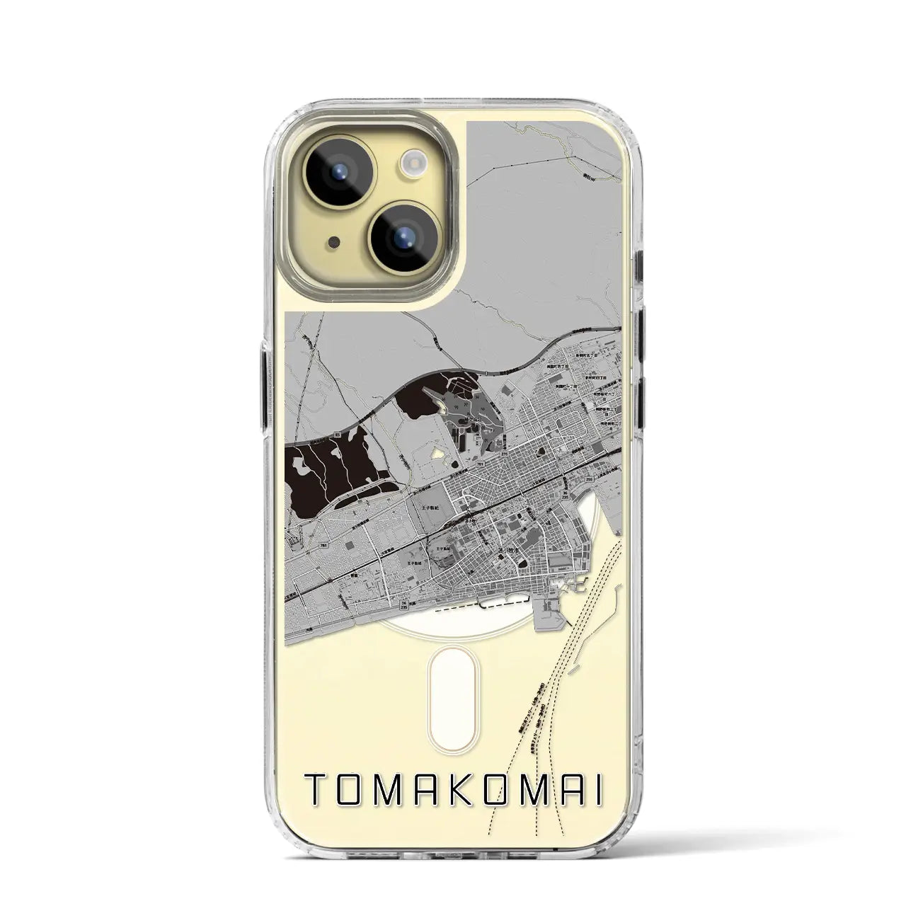 【苫小牧(北海道)】地図柄iPhoneケース(MagSafeタイプ)