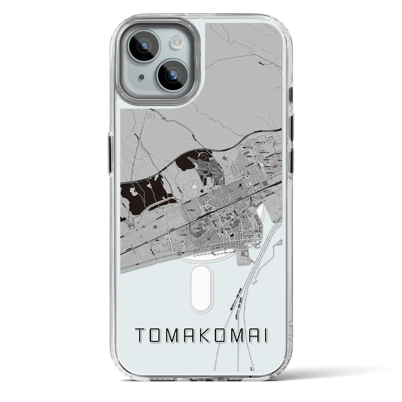 【苫小牧(北海道)】地図柄iPhoneケース(MagSafeタイプ)