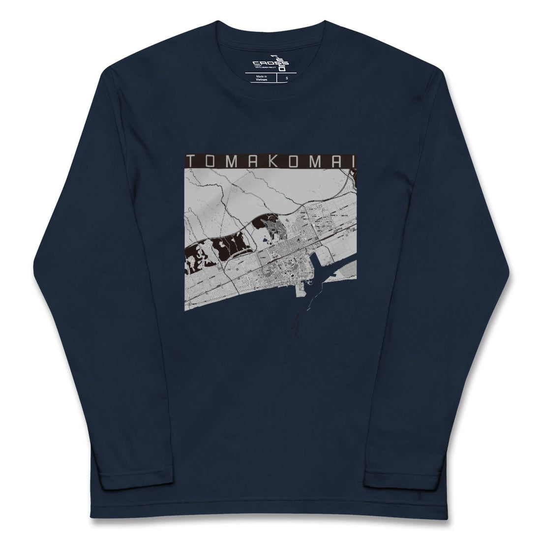 【苫小牧(北海道)】地図柄ロングスリーブTシャツ