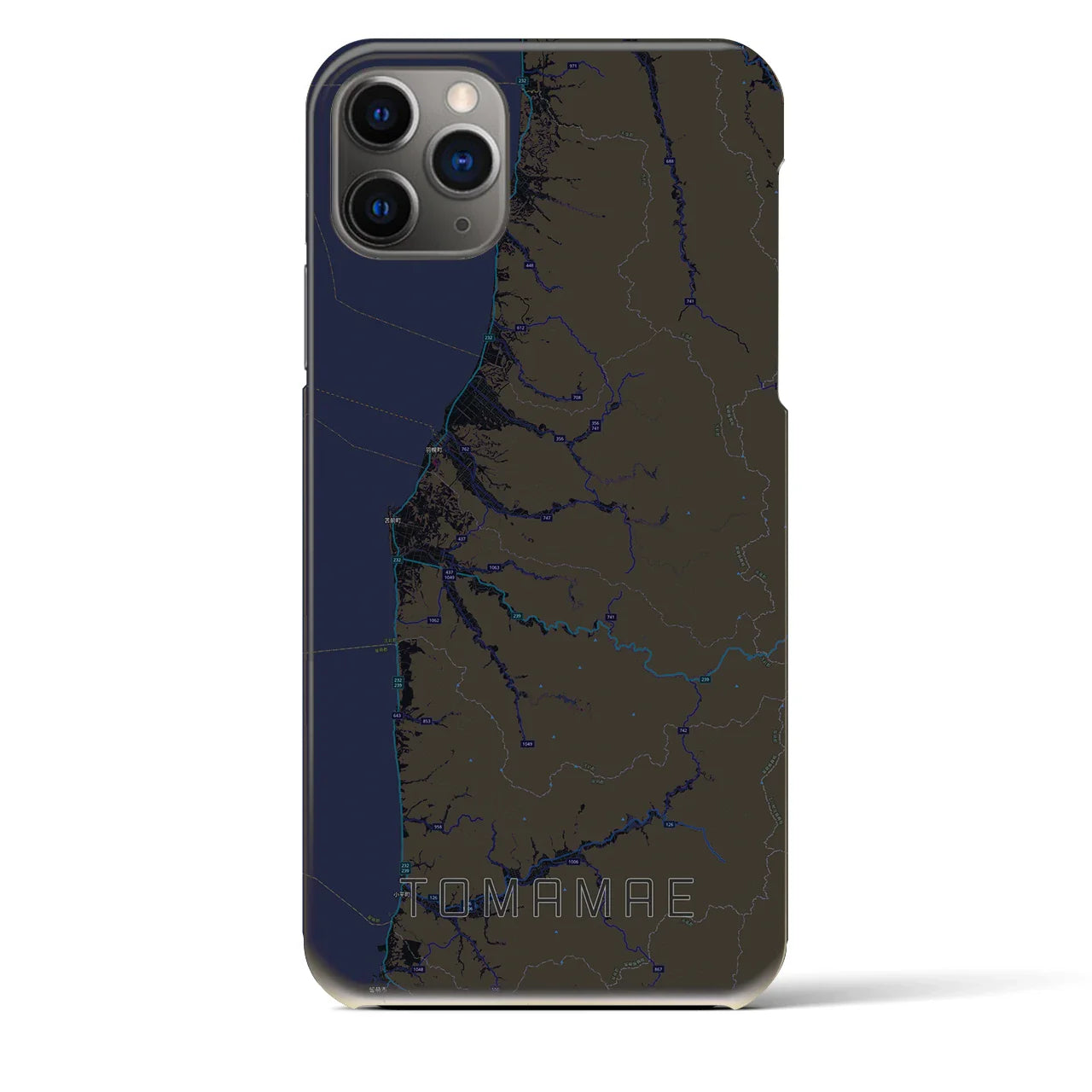 【苫前(北海道)】地図柄iPhoneケース(バックカバータイプ)