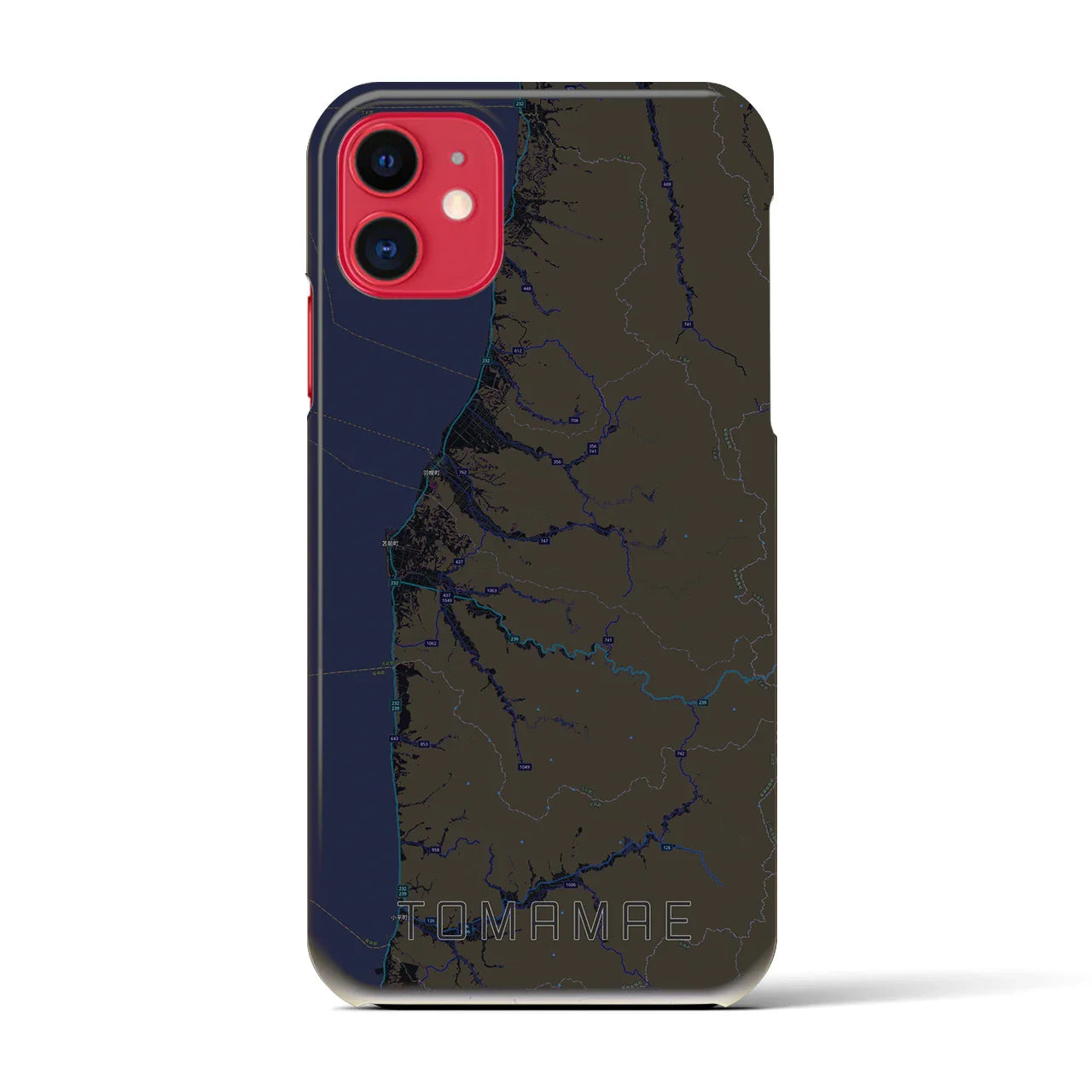 【苫前(北海道)】地図柄iPhoneケース(バックカバータイプ)