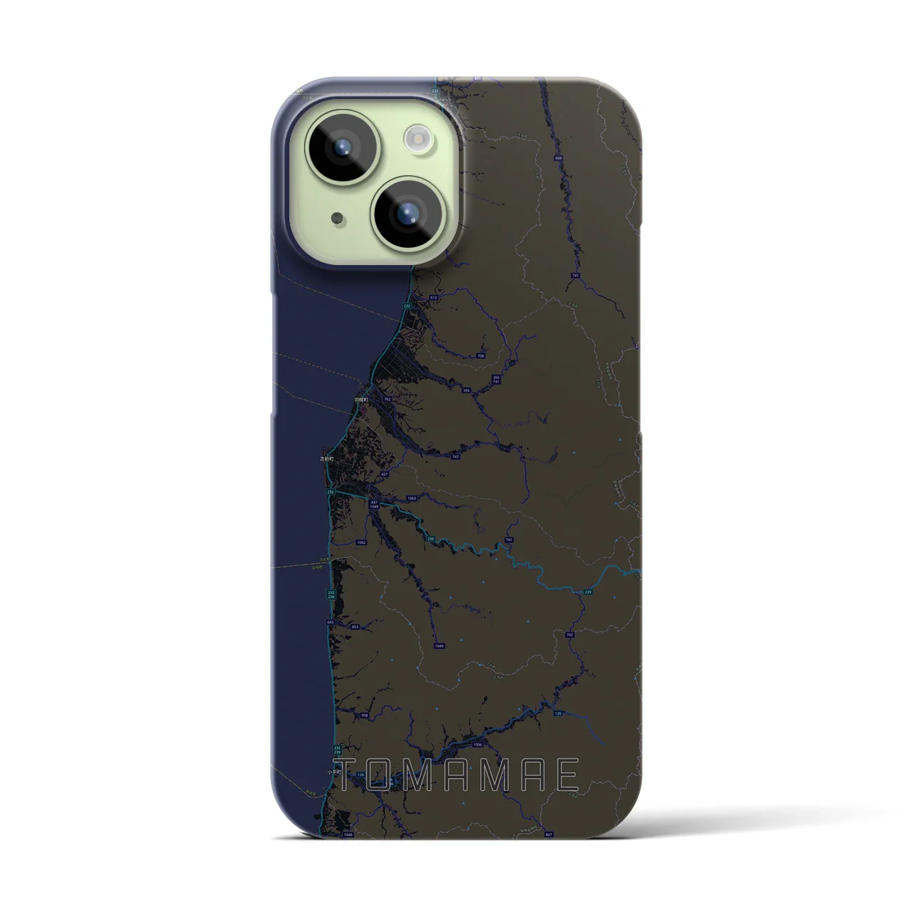 【苫前(北海道)】地図柄iPhoneケース(バックカバータイプ)