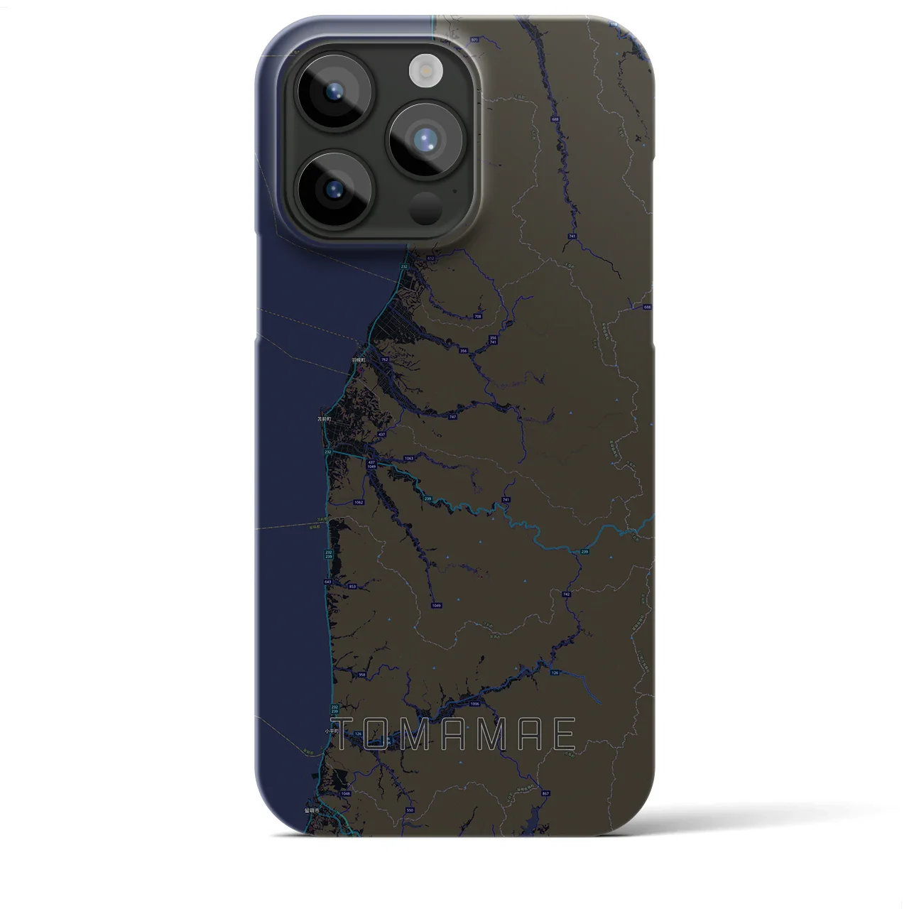 【苫前(北海道)】地図柄iPhoneケース(バックカバータイプ)