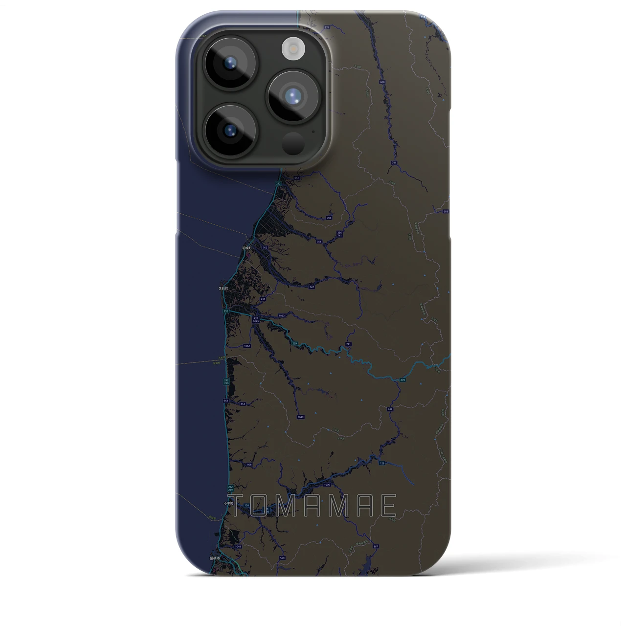 【苫前(北海道)】地図柄iPhoneケース(バックカバータイプ)