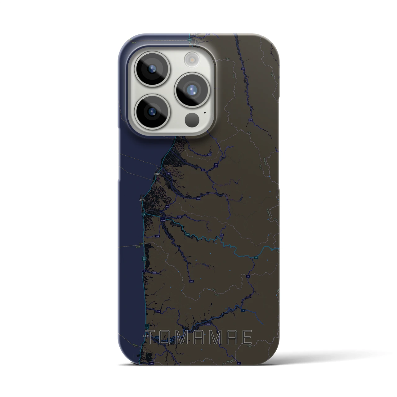 【苫前(北海道)】地図柄iPhoneケース(バックカバータイプ)