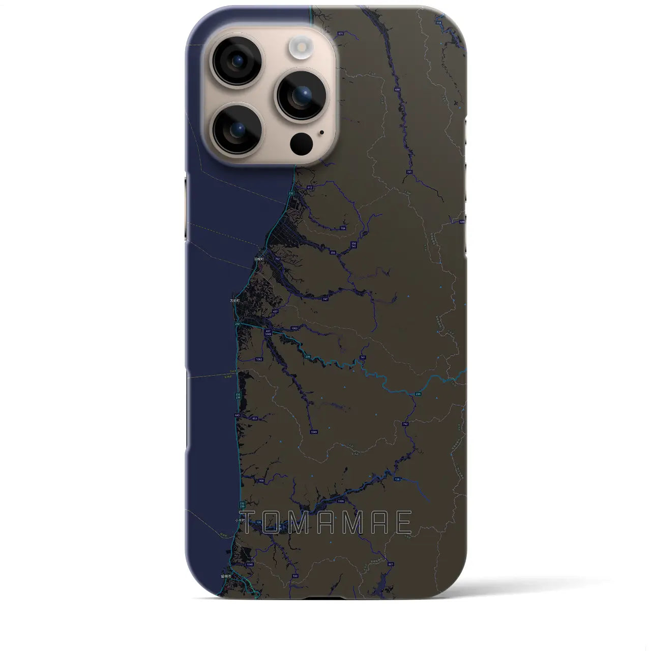 【苫前(北海道)】地図柄iPhoneケース(バックカバータイプ)