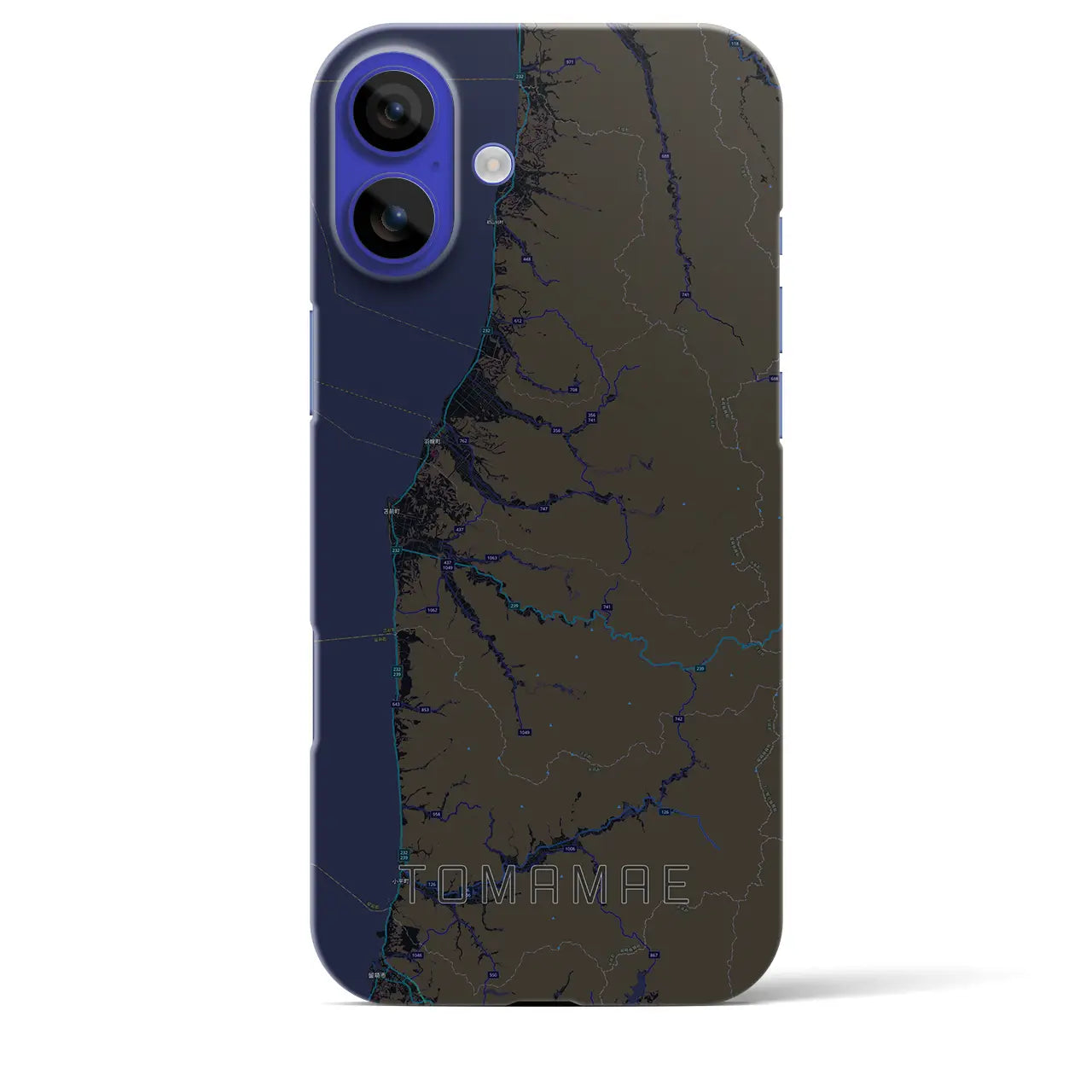 【苫前(北海道)】地図柄iPhoneケース(バックカバータイプ)