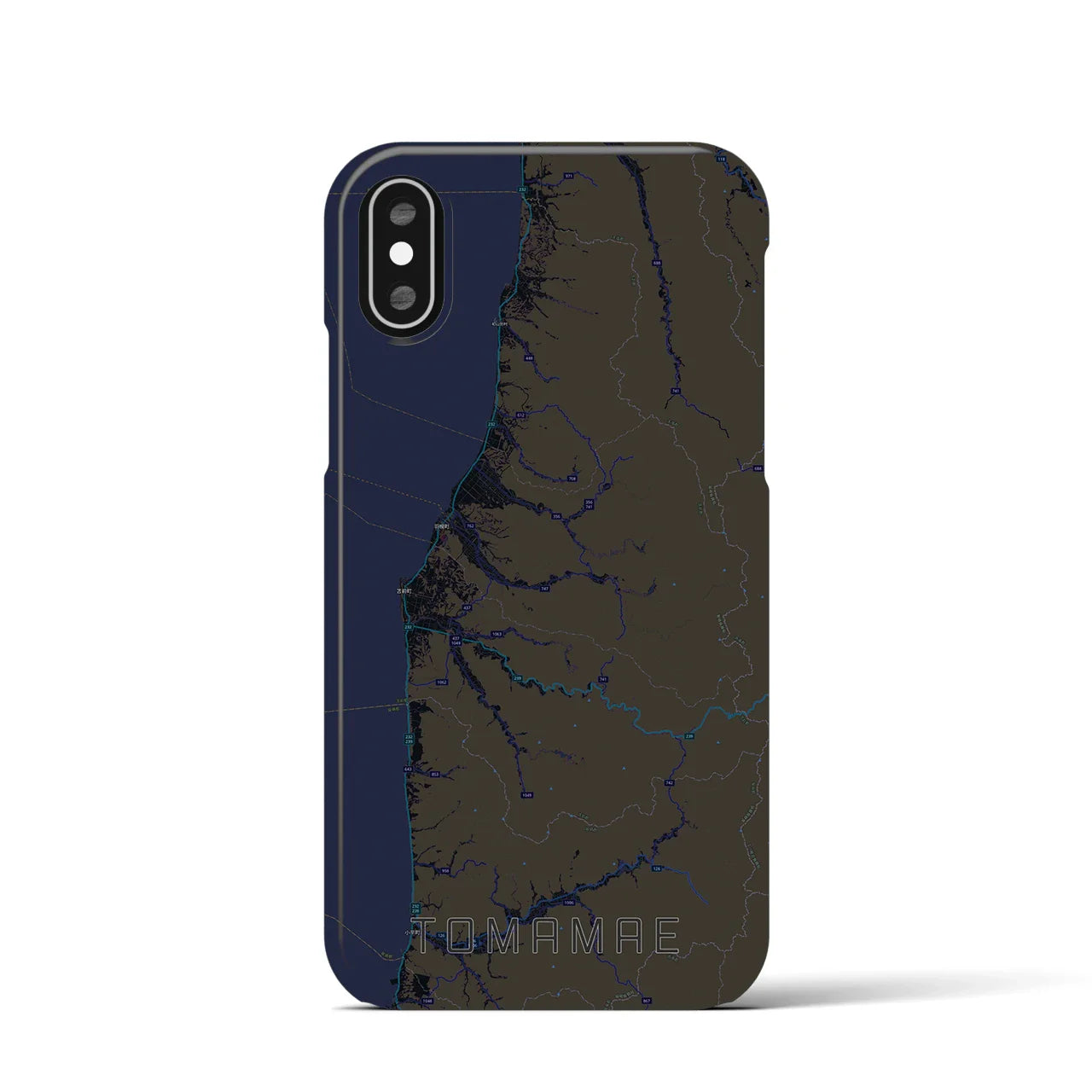 【苫前(北海道)】地図柄iPhoneケース(バックカバータイプ)