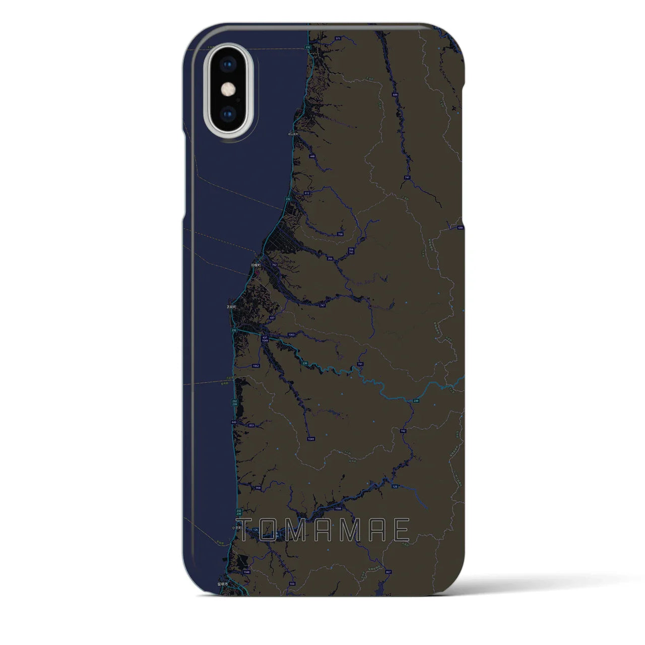 【苫前(北海道)】地図柄iPhoneケース(バックカバータイプ)