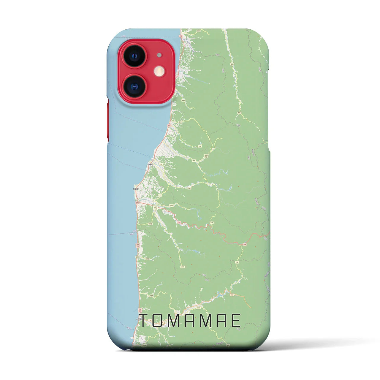 【苫前(北海道)】地図柄iPhoneケース(バックカバータイプ)