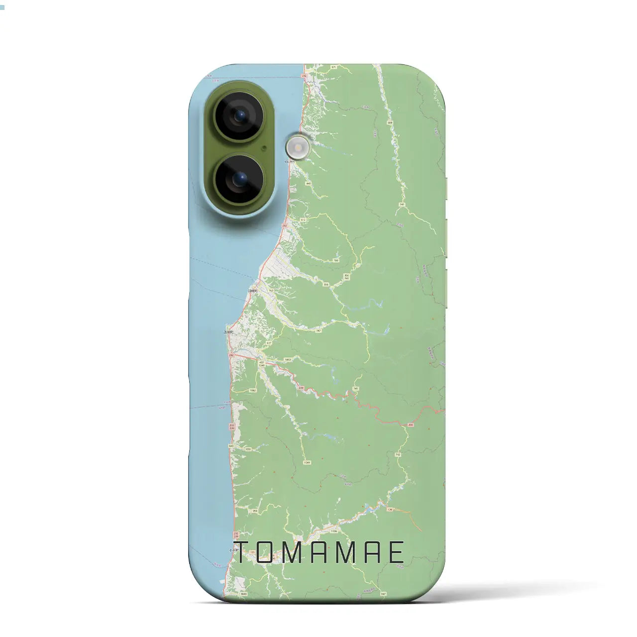 【苫前(北海道)】地図柄iPhoneケース(バックカバータイプ)ブラック・iPhone 17 Pro Max 用