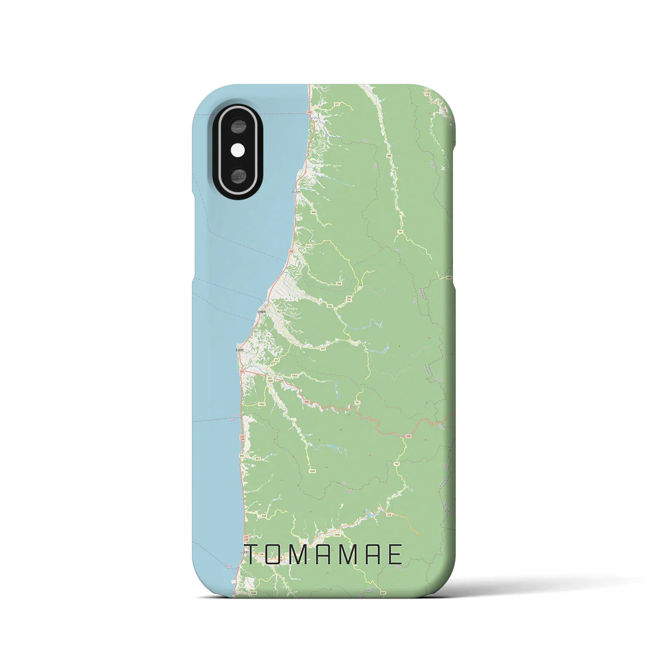 【苫前(北海道)】地図柄iPhoneケース(バックカバータイプ)