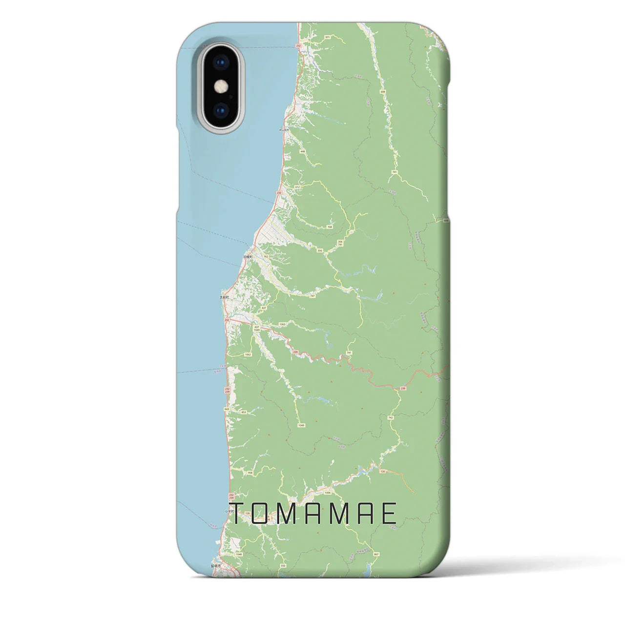 【苫前(北海道)】地図柄iPhoneケース(バックカバータイプ)