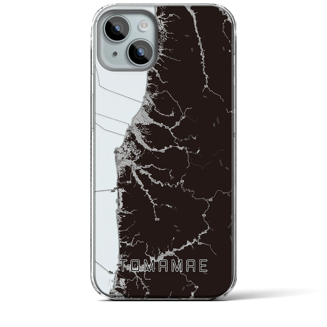 【苫前(北海道)】地図柄iPhoneケース(クリアタイプ)