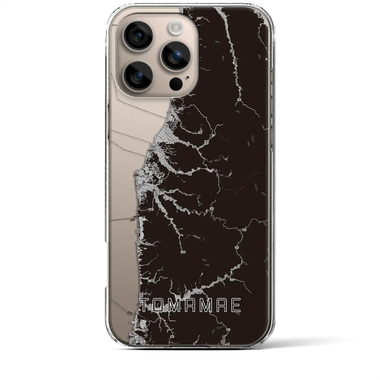 【苫前(北海道)】地図柄iPhoneケース(クリアタイプ)