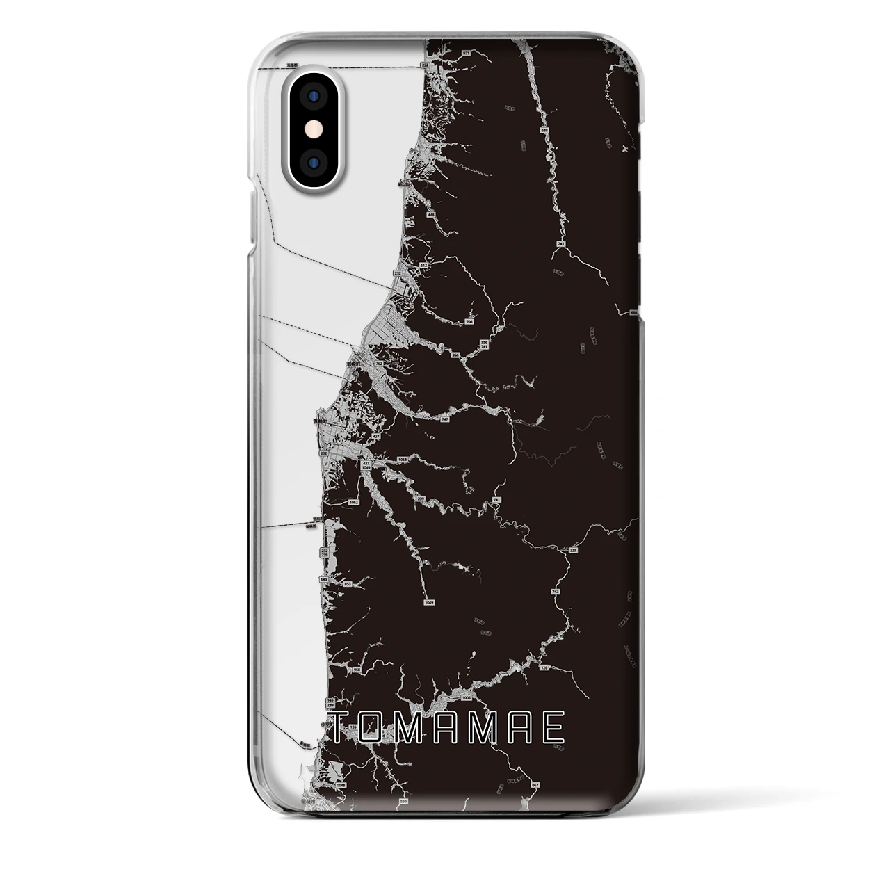 【苫前(北海道)】地図柄iPhoneケース(クリアタイプ)