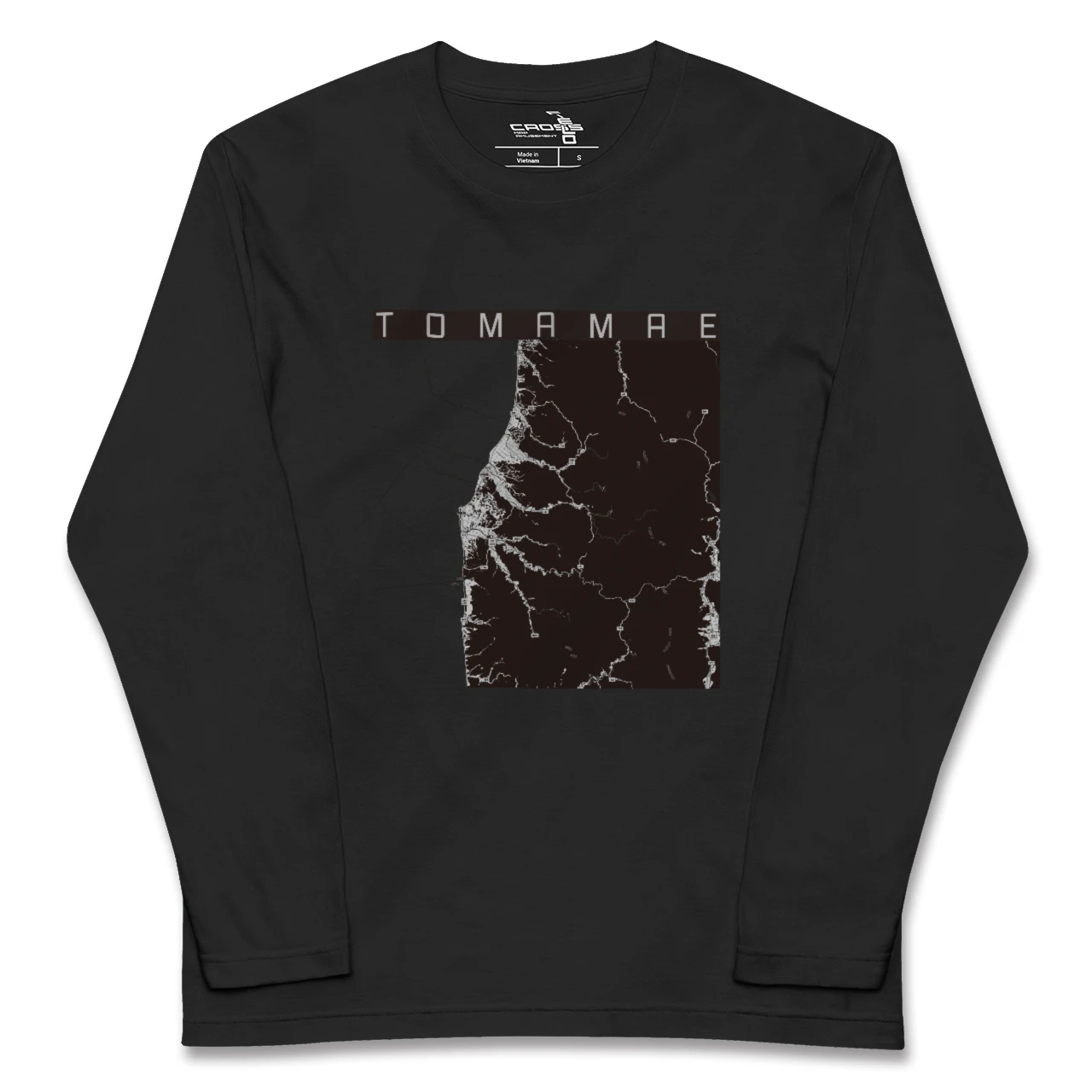 【苫前(北海道)】地図柄ロングスリーブTシャツ