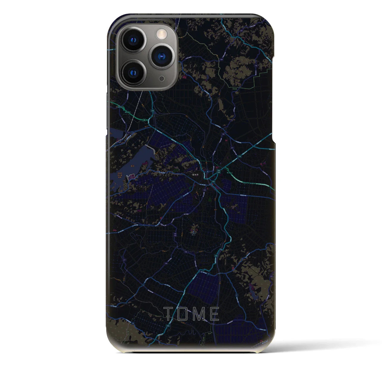 【登米(宮城県)】地図柄iPhoneケース(バックカバータイプ)