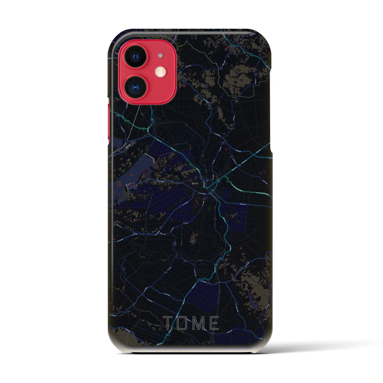 【登米(宮城県)】地図柄iPhoneケース(バックカバータイプ)