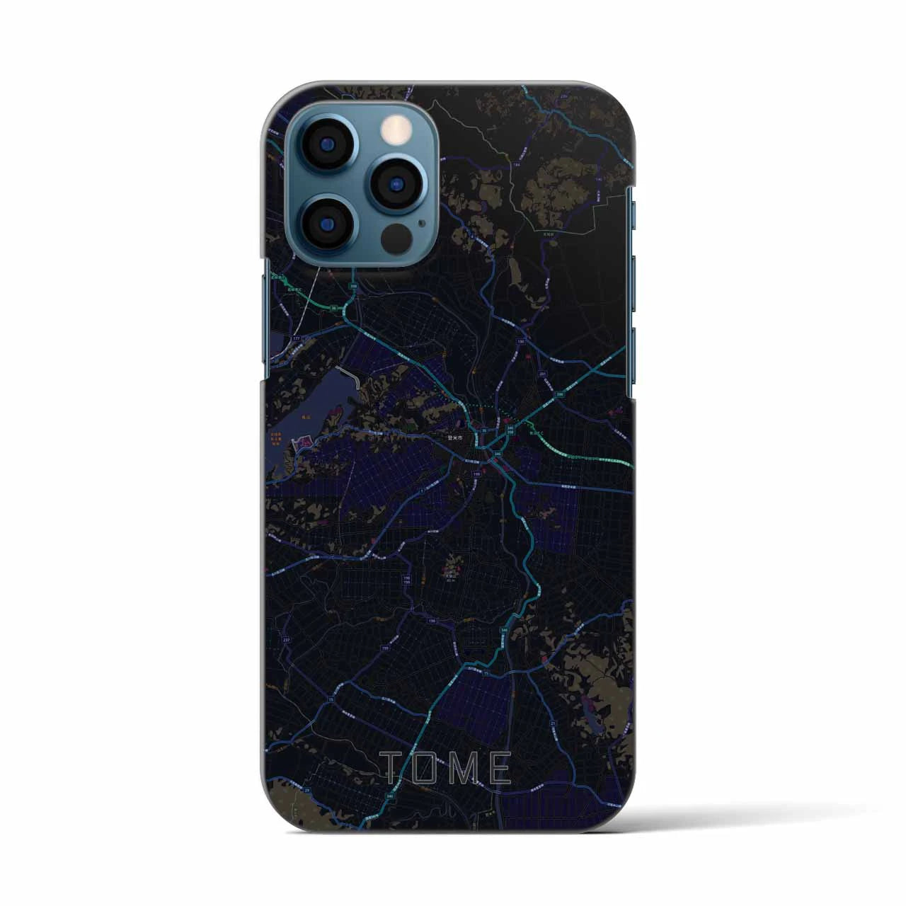 【登米(宮城県)】地図柄iPhoneケース(バックカバータイプ)