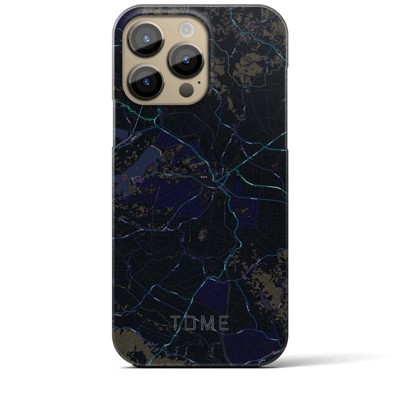 【登米(宮城県)】地図柄iPhoneケース(バックカバータイプ)