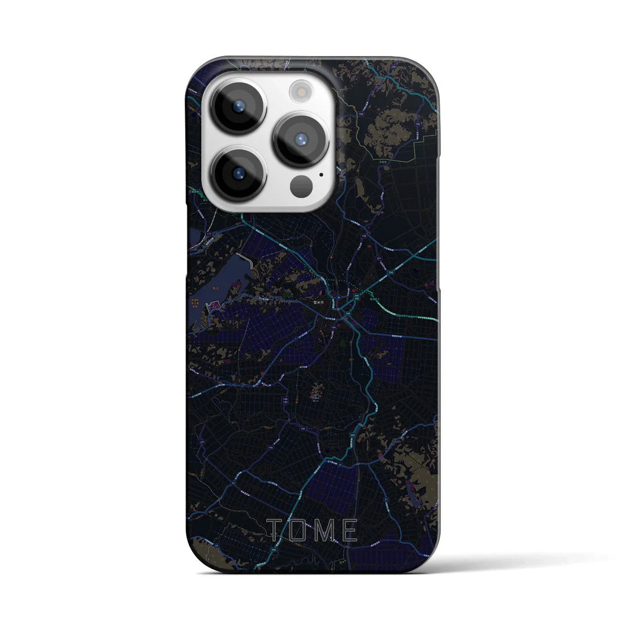 【登米(宮城県)】地図柄iPhoneケース(バックカバータイプ)