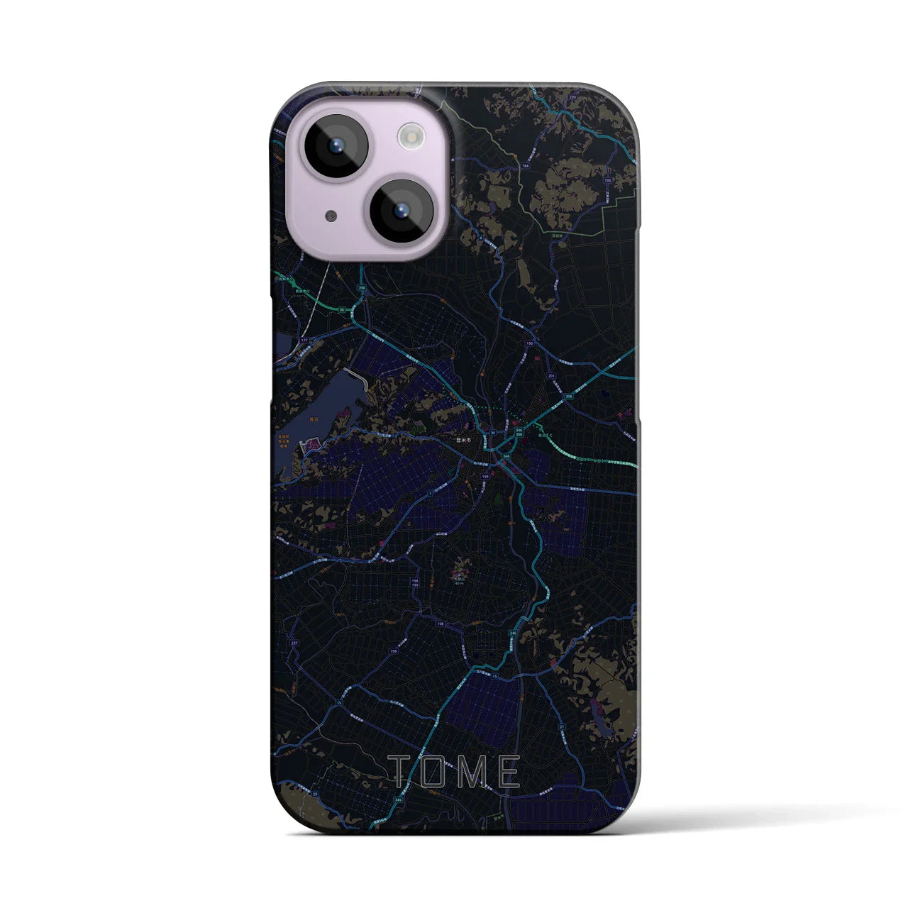 【登米(宮城県)】地図柄iPhoneケース(バックカバータイプ)