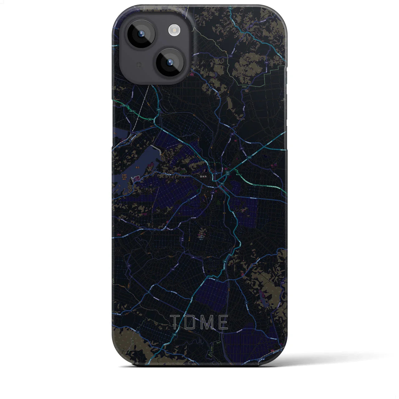 【登米(宮城県)】地図柄iPhoneケース(バックカバータイプ)