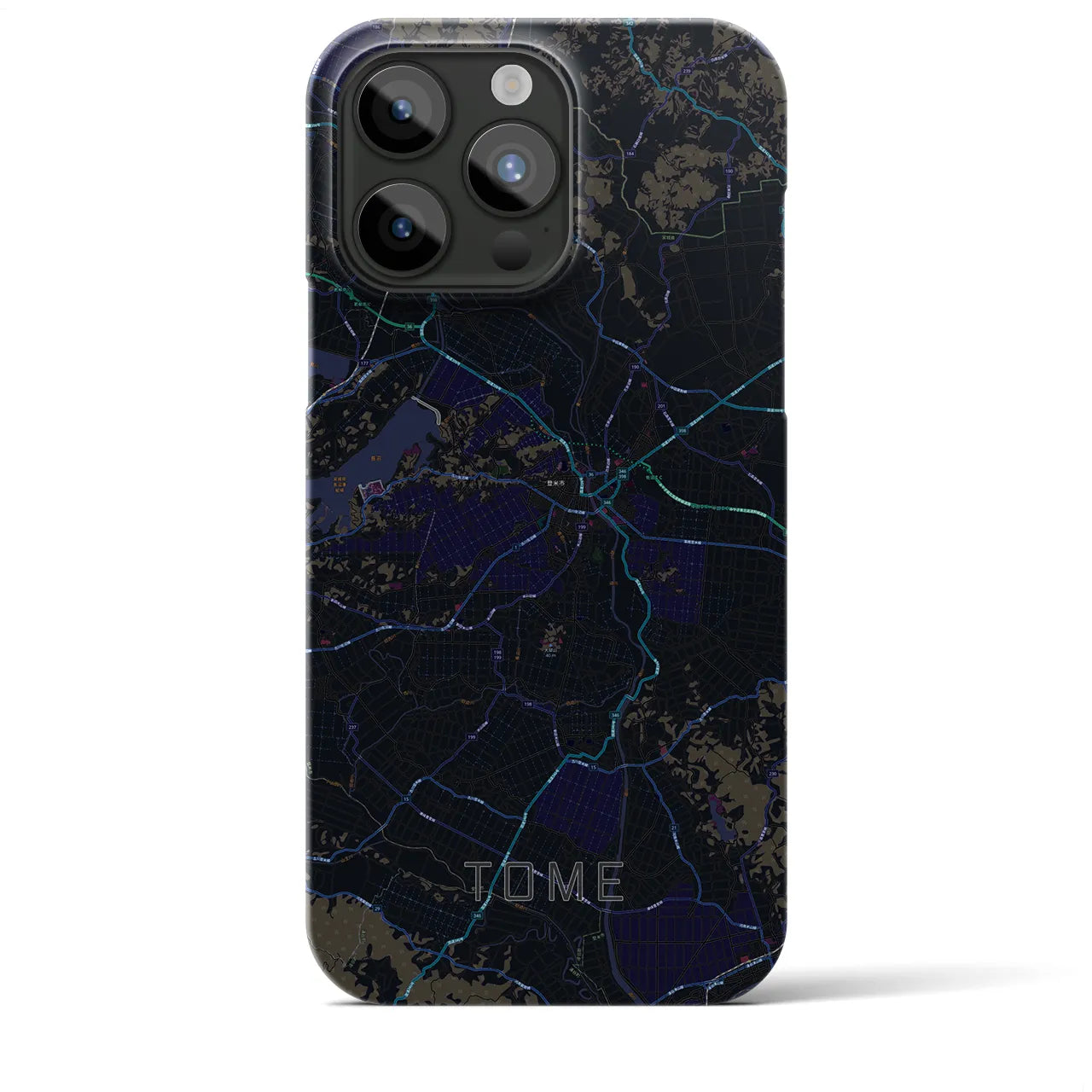 【登米(宮城県)】地図柄iPhoneケース(バックカバータイプ)