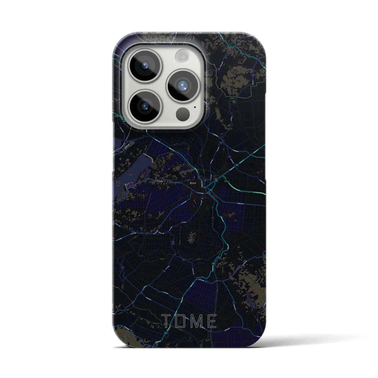 【登米(宮城県)】地図柄iPhoneケース(バックカバータイプ)