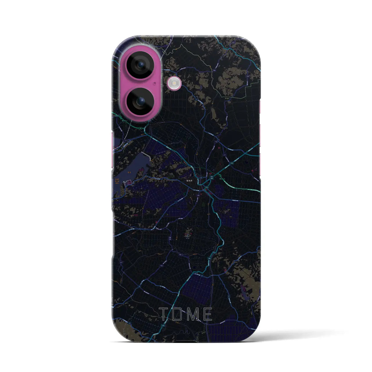 【登米(宮城県)】地図柄iPhoneケース(バックカバータイプ)