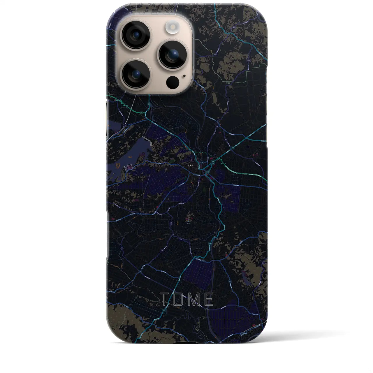 【登米(宮城県)】地図柄iPhoneケース(バックカバータイプ)