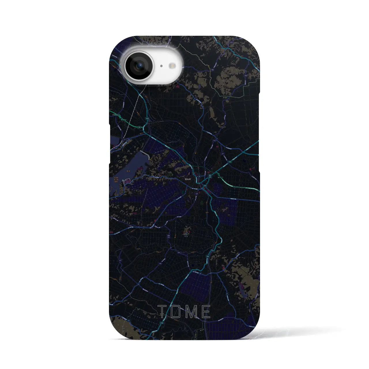 【登米(宮城県)】地図柄iPhoneケース(バックカバータイプ)