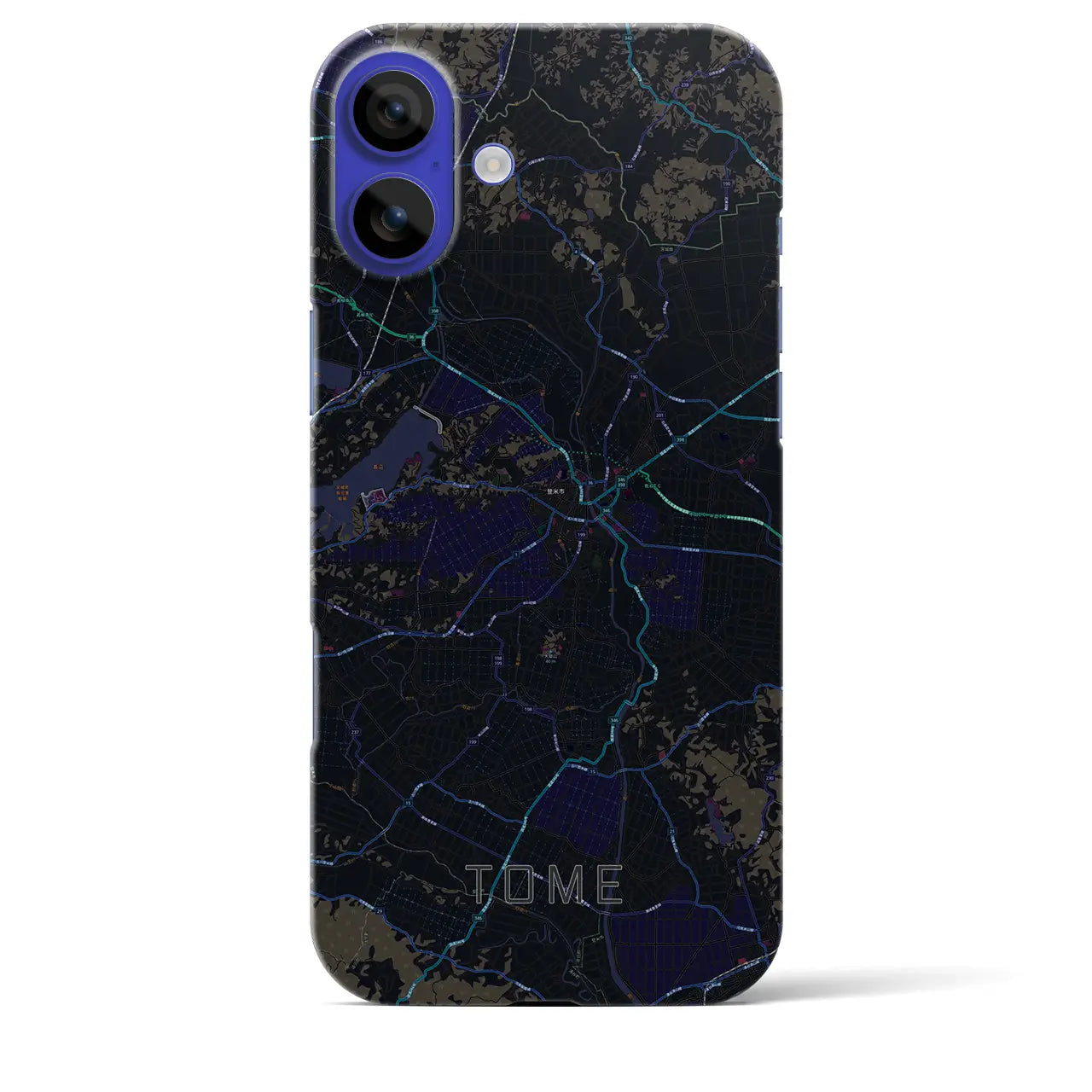 【登米(宮城県)】地図柄iPhoneケース(バックカバータイプ)