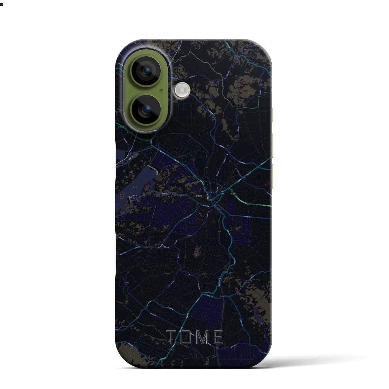 【登米(宮城県)】地図柄iPhoneケース(バックカバータイプ)