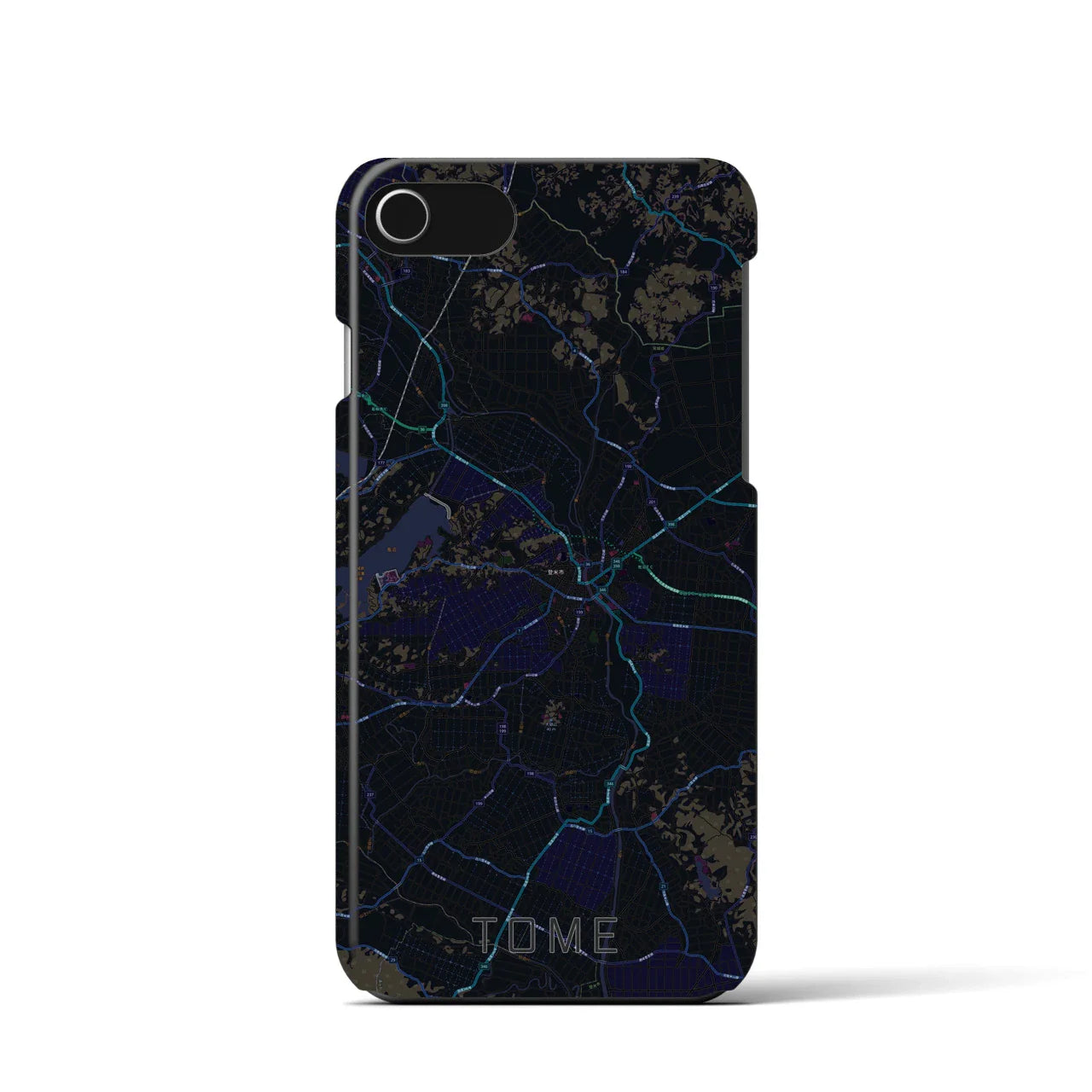【登米(宮城県)】地図柄iPhoneケース(バックカバータイプ)
